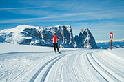 Sci fondo sull'Alpe di Siusi